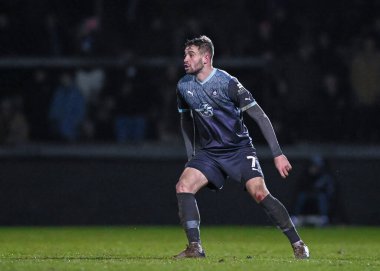 Plymouth Argyle orta saha oyuncusu Matt Butcher (7) Papa John 's Trophy maçı sırasında Bristol Rovers' a karşı Plymouth Argyle, Memorial Stadyumu, Bristol, İngiltere, 10 Ocak 202