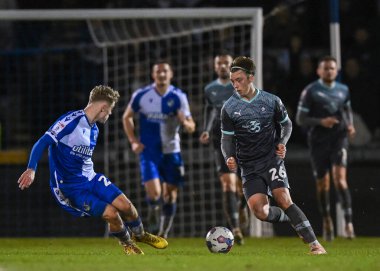 Plymouth Argyle orta saha oyuncusu Callum Wright (26) Papa John 's Trophy maçında Bristol Rovers' a karşı Plymouth Argyle Anma Stadyumu, Bristol, İngiltere, 10 Ocak 202