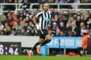 Newcastle United 'tan Joelinton # 7, Carabao Kupası çeyrek final maçı sırasında Newcastle United ile Leicester City, St. James' s Park, Newcastle, 10 Ocak 202