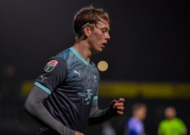 Plymouth Argyle orta saha oyuncusu Callum Wright (26) Papa John 's Trophy maçı sırasında Bristol Rovers' a karşı Plymouth Argyle, Memorial Stadyumu, Bristol, İngiltere, 10 Ocak 202