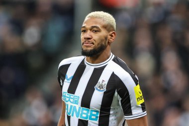 Newcastle United 'tan Joelinton # 7, Carabao Kupası çeyrek final maçı sırasında Newcastle United ile Leicester City, St. James' s Park, Newcastle, 10 Ocak 202