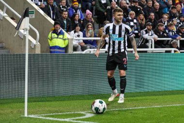 Newcastle United 'dan Kieran Trippier # 2 Carabao Kupası çeyrek final maçında köşesine çekildi. Newcastle United, Leicester City' e karşı, St. James 's Park, Newcastle, İngiltere, 10 Ocak 202