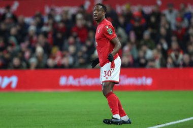 Willy Boly #30 of Nottingham Forest reacts during the Carabao Cup Quarter Final match Nottingham Forest vs Wolverhampton Wanderers at City Ground, Nottingham, United Kingdom, 11th January 202