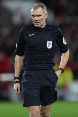 Referee Graham Scott during the Carabao Cup Quarter Final match Nottingham Forest vs Wolverhampton Wanderers at City Ground, Nottingham, United Kingdom, 11th January 202