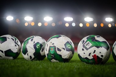 A general view of the Carabao match ball before the Carabao Cup Quarter Final match Nottingham Forest vs Wolverhampton Wanderers at City Ground, Nottingham, United Kingdom, 11th January 202
