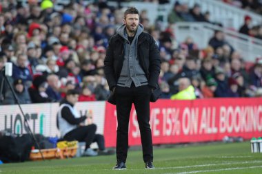 Michael Carrick manager of Middlesbrough during the Sky Bet Championship match Middlesbrough vs Millwall at Riverside Stadium, Middlesbrough, United Kingdom, 14th January 202