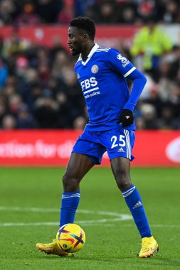 Wilfred Ndidi #25 of Leicester City in action during the Premier League match Nottingham Forest vs Leicester City at City Ground, Nottingham, United Kingdom, 14th January 202