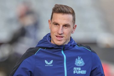 Chris Wood #20 of Newcastle United arrives ahead of the Premier League match Newcastle United vs Fulham at St. James's Park, Newcastle, United Kingdom, 15th January 202