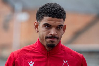 Morgan Gibbs-White #10 of Nottingham Forest arrives ahead of the Premier League match Nottingham Forest vs Leicester City at City Ground, Nottingham, United Kingdom, 14th January 202