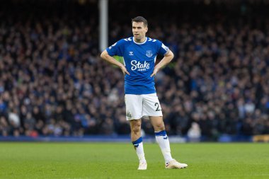 Seamus Coleman #23 of Everton during the Premier League match Everton vs Southampton at Goodison Park, Liverpool, United Kingdom, 14th January 202