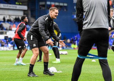 Elliot Turner of Plymouth Argyle warming up  during the Sky Bet League 1 match Ipswich Town vs Plymouth Argyle at Portman Road, Ipswich, United Kingdom, 14th January 202