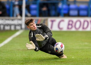 Plymouth Argyle goalkeeper Michael Cooper  (1) warming up  during the Sky Bet League 1 match Ipswich Town vs Plymouth Argyle at Portman Road, Ipswich, United Kingdom, 14th January 202