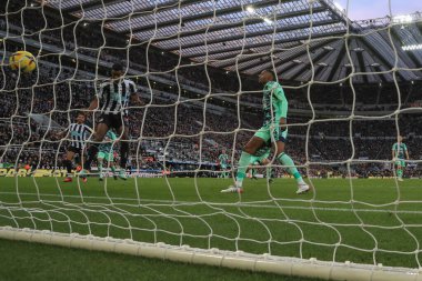 Alexander Isak #14 of Newcastle United scores a goal to make it 1-0 during the Premier League match Newcastle United vs Fulham at St. James's Park, Newcastle, United Kingdom, 15th January 202