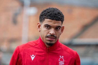 Morgan Gibbs-White #10 of Nottingham Forest arrives ahead of the Premier League match Nottingham Forest vs Leicester City at City Ground, Nottingham, United Kingdom, 14th January 202