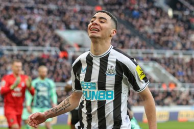 Miguel Almirn #24 of Newcastle United reacts during the Premier League match Newcastle United vs Fulham at St. James's Park, Newcastle, United Kingdom, 15th January 2023