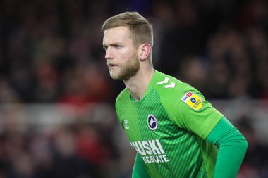 George Long #1 of Millwall during the Sky Bet Championship match Middlesbrough vs Millwall at Riverside Stadium, Middlesbrough, United Kingdom, 14th January 202