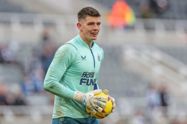 Nick Pope #22 of Newcastle United during the pre-game warm up ahead of the Premier League match Newcastle United vs Fulham at St. James's Park, Newcastle, United Kingdom, 15th January 202
