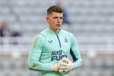 Nick Pope #22 of Newcastle United during the pre-game warm up ahead of the Premier League match Newcastle United vs Fulham at St. James's Park, Newcastle, United Kingdom, 15th January 202