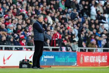 Tony Mowbray manager of Sunderland during the Sky Bet Championship match Sunderland vs Swansea City at Stadium Of Light, Sunderland, United Kingdom, 14th January 202