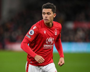 Brennan Johnson #20 of Nottingham Forest during the Premier League match Nottingham Forest vs Leicester City at City Ground, Nottingham, United Kingdom, 14th January 202