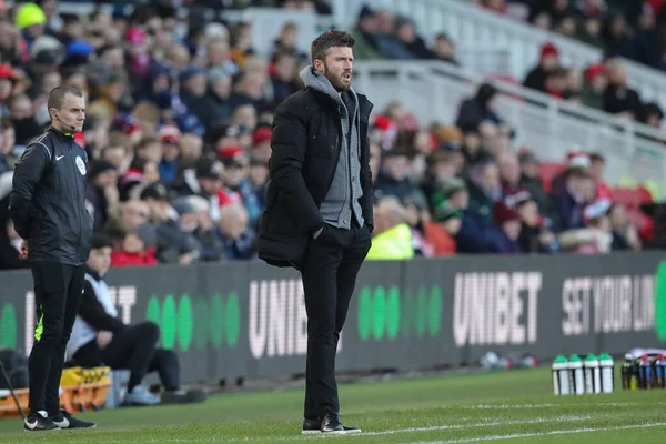 Michael Carrick manager of Middlesbrough during the Sky Bet Championship match Middlesbrough vs Millwall at Riverside Stadium, Middlesbrough, United Kingdom, 14th January 202