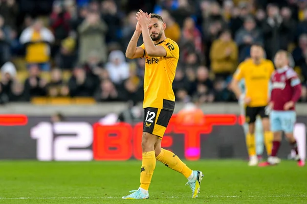 Matheus Cunha #12 of Wolverhampton Wanderers applauds the fans during the Premier League match Wolverhampton Wanderers vs West Ham United at Molineux, Wolverhampton, United Kingdom, 14th January 202