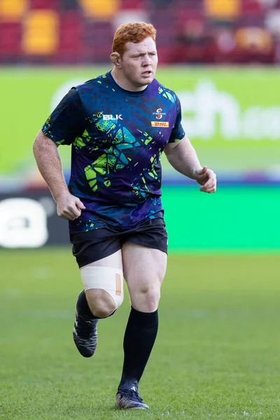 Steven Kitshoff of DHL Stormers during the pre-match warm-up ahead of the European Champions Cup match London Irish vs Stormers at the Gtech Community Stadium, Brentford, United Kingdom, 15th January 202