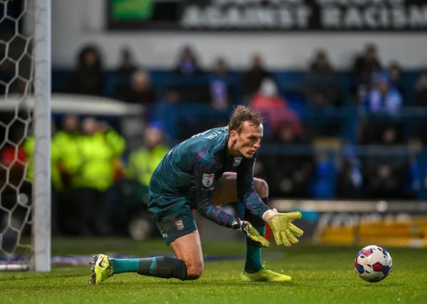 Ipswich Town goalkeeper Christian Walton  (1) makes a save  during the Sky Bet League 1 match Ipswich Town vs Plymouth Argyle at Portman Road, Ipswich, United Kingdom, 14th January 202