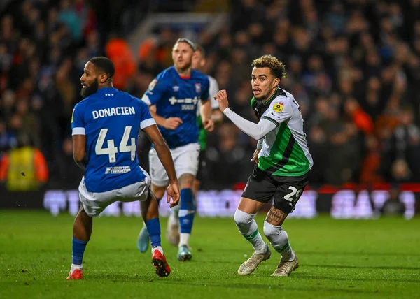 Plymouth Argyle midfielder Tyreik Wright (29)  during the Sky Bet League 1 match Ipswich Town vs Plymouth Argyle at Portman Road, Ipswich, United Kingdom, 14th January 202