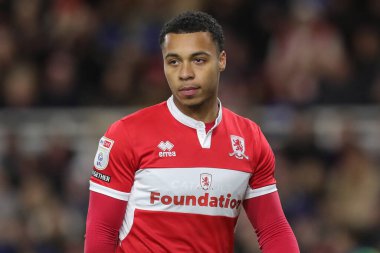 Cameron Archer #10 of Middlesbrough during the Sky Bet Championship match Middlesbrough vs Millwall at Riverside Stadium, Middlesbrough, United Kingdom, 14th January 202