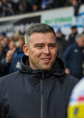 Plymouth Argyle Manager Steven Schumacher  look happy  during the Sky Bet League 1 match Ipswich Town vs Plymouth Argyle at Portman Road, Ipswich, United Kingdom, 14th January 202