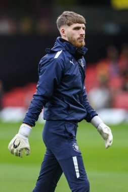 Daniel Grimshaw #32 of Blackpool during the Sky Bet Championship match Watford vs Blackpool at Vicarage Road, Watford, United Kingdom, 14th January 202