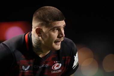 Marco Riccioni of Saracens during the European Champions Cup match Saracens vs Lyon at StoneX Stadium, London, United Kingdom, 14th January 202