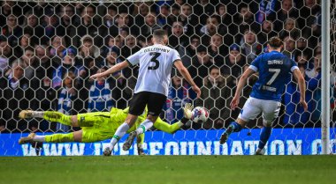 Plymouth Argyle goalkeeper Michael Cooper  (1) makes a save  during the Sky Bet League 1 match Ipswich Town vs Plymouth Argyle at Portman Road, Ipswich, United Kingdom, 14th January 202