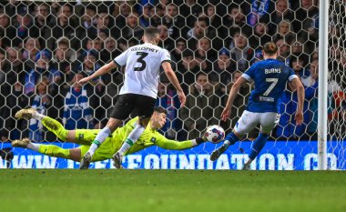 Plymouth Argyle goalkeeper Michael Cooper  (1) makes a save  during the Sky Bet League 1 match Ipswich Town vs Plymouth Argyle at Portman Road, Ipswich, United Kingdom, 14th January 202