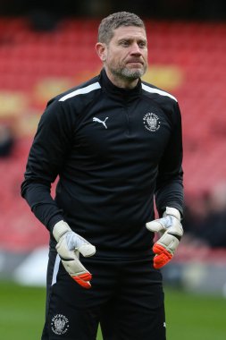 Steve Banks Blackpool goalkeeper coach during the Sky Bet Championship match Watford vs Blackpool at Vicarage Road, Watford, United Kingdom, 14th January 202