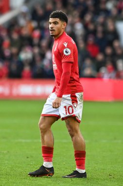 Morgan Gibbs-White #10 of Nottingham Forest during the Premier League match Nottingham Forest vs Leicester City at City Ground, Nottingham, United Kingdom, 14th January 202