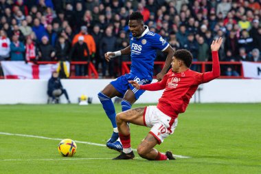 Morgan Gibbs-White #10 of Nottingham Forest just fails to connect with a cross during the Premier League match Nottingham Forest vs Leicester City at City Ground, Nottingham, United Kingdom, 14th January 202