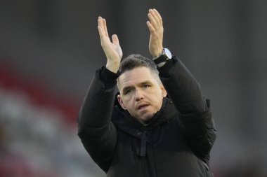 Marc Skinner the Manchester United Women's manager salutes the fans after the The Fa Women's Super League match Manchester United Women vs Liverpool Women at Leigh Sports Village, Leigh, United Kingdom, 15th January 202
