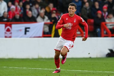 Brennan Johnson #20 of Nottingham Forest in action during the Premier League match Nottingham Forest vs Leicester City at City Ground, Nottingham, United Kingdom, 14th January 202