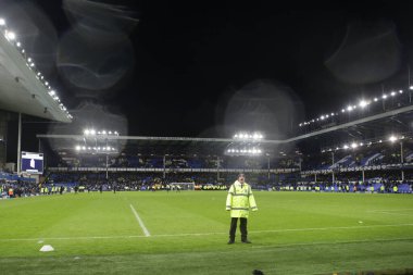 Everton fans stay behind to protest after the Premier League match Everton vs Southampton at Goodison Park, Liverpool, United Kingdom, 14th January 2023