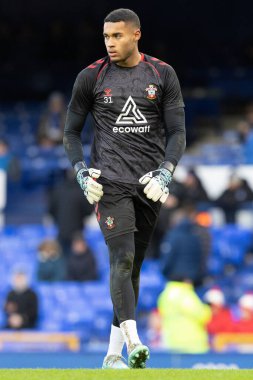 Gavin Bazunu #31 of Southampton before the Premier League match Everton vs Southampton at Goodison Park, Liverpool, United Kingdom, 14th January 202