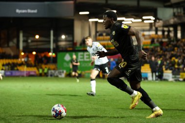 Ephron Mason-Clark of Peterborough United bursts into the opposition penalty area during the Sky Bet League 1 match Port Vale vs Peterborough at Vale Park, Burslem, United Kingdom, 16th January 202