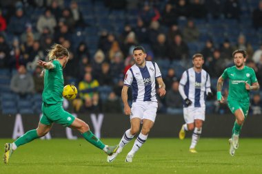 Tomas Rogi #7 of West Bromwich Albion passes the ball during the Emirates FA Cup Third Round Replay match West Bromwich Albion vs Chesterfield at The Hawthorns, West Bromwich, United Kingdom, 17th January 2023