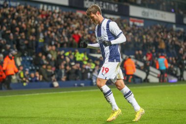 John Swift #19 of West Bromwich Albion celebrates his goal to make it 1-0 during the Emirates FA Cup Third Round Replay match West Bromwich Albion vs Chesterfield at The Hawthorns, West Bromwich, United Kingdom, 17th January 202