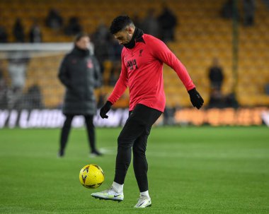 Alex Oxlade-Chamberlain #15 of Liverpool in the pregame warmup session during the Emirates FA Cup Third Round Replay match Wolverhampton Wanderers vs Liverpool at Molineux, Wolverhampton, United Kingdom, 17th January 202