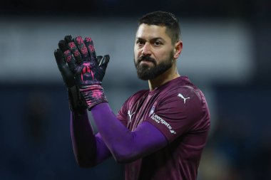 Lucas Covolan #31 of Chesterfield applauds the travelling fans after the Emirates FA Cup Third Round Replay match West Bromwich Albion vs Chesterfield at The Hawthorns, West Bromwich, United Kingdom, 17th January 202