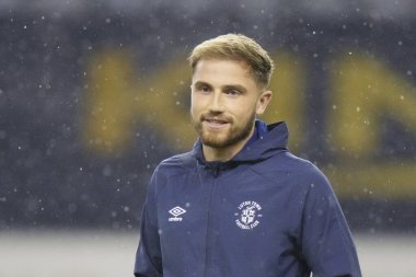 Harvey Isted #21 of Luton Town inspects the pitch before the Emirates FA Cup match Third Round Replay Wigan Athletic vs Luton Town at DW Stadium, Wigan, United Kingdom, 17th January 202