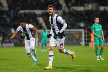 John Swift #19 of West Bromwich Albion celebrates his goal to make it 1-0 during the Emirates FA Cup Third Round Replay match West Bromwich Albion vs Chesterfield at The Hawthorns, West Bromwich, United Kingdom, 17th January 202