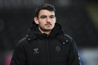 Max OLeary #12 of Bristol City arrives at Swansea.com Stadium during the Emirates FA Cup Third Round Replay match Swansea City vs Bristol City at Swansea.com Stadium, Swansea, United Kingdom, 17th January 2023